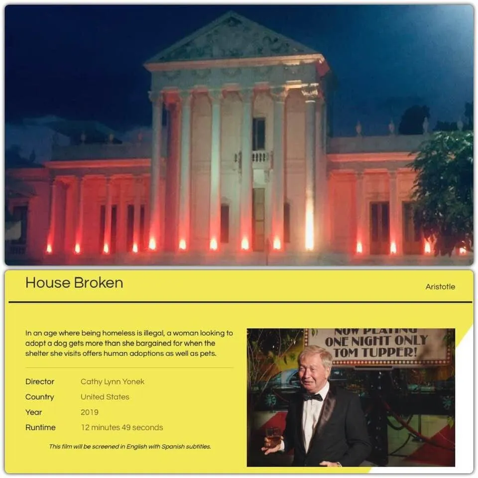 House Broken screens at Oaxaca Film Fest, 10/8/19Starring Cathy Yonek, Sophia Thomas, & Warren Sweeney