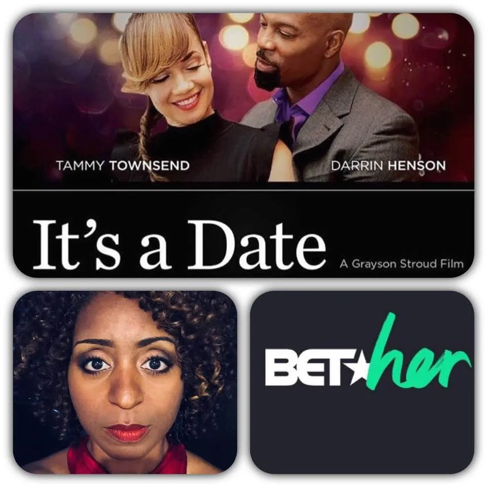 See Sophia Thomas (Jasmine Jeffers) clip in BET-her TV premiere of romantic comedy, IT’S A DATE, opposite Darrin Henson