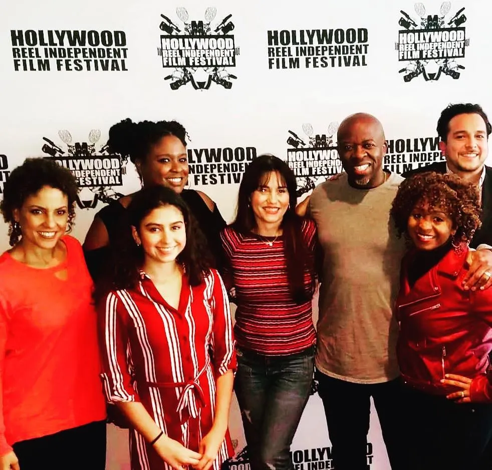 Red Carpet photo with partial cast of “Just Jackie” 2.16.19