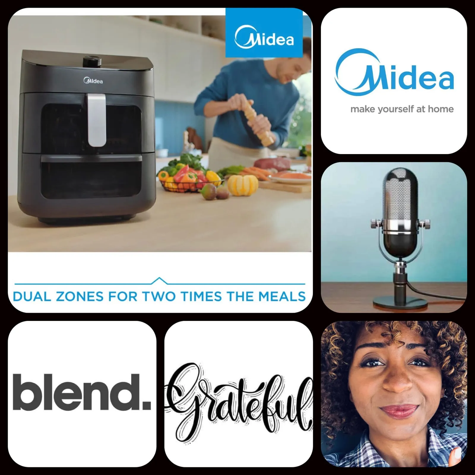 Midea VO work for the 2-zone air fryer.