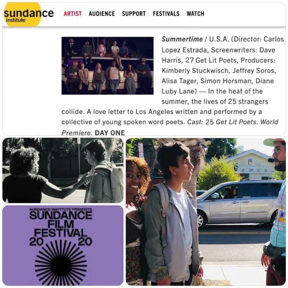 On set of SUMMERTIME heading to Sundance 1/23/20 with Director, Carlos Lopez Estrada